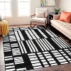 World Rug Gallery Black Ivory Geometric Blocks Indoor Area Rug - 2 of 4