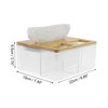 Unique Bargains Convenient Bamboo Wood Lid Tissue Box 1 Pc - 2 of 3