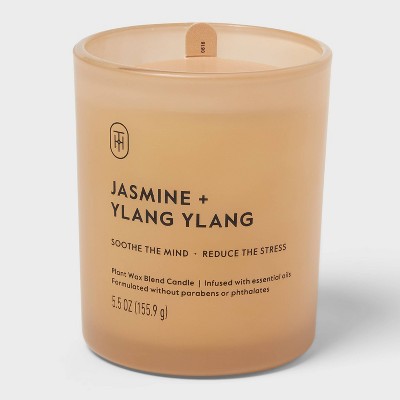 Glass Jasmine and Ylang Ylang Jar Candle 5.5oz - Threshold™