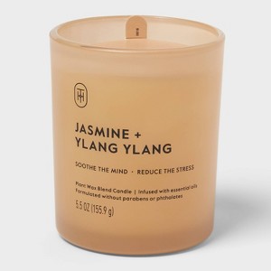 Glass Jasmine and Ylang Ylang Jar Candle 5.5oz - Threshold™ - 1 of 4