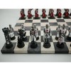 WorldWise Imports Chess Set - Crusades Chessmen on Black & Cream Faux Leatherette Chess Board - 2 of 3