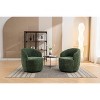 CENGHU Chenille Fabric Swivel Accent Chair, Barrel Chair With Black Powder Coating Metal Ring, for Living Room, Bedroom - 4 of 4