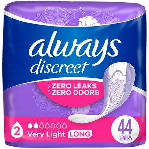 Always Discreet Incontinence Liners - Very Light Absorbency - 1 of 4