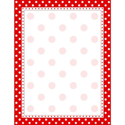 Barker Creek Red/White Dots Computer Paper, 8-1/2 x 11 Inches, 50 Sheets