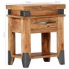 vidaXL Bedside Cabinet Natural Wood Solid Acacia Wood - 15.7" x 11.8" x 20.1" - 3 of 4