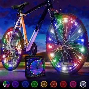 Activ Life Bike Wheel Lights (2 Tire, Multicolor) Fun Accessories for Cool Beach Cruisers Gifts for Kids Girls Boys Teen Gifts - 1 of 4