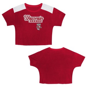 NCAA Wisconsin Badgers Girls' Boxy T-Shirt - 1 of 3