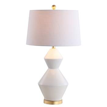 29" Ceramic Alba Geometric Table Lamp (Includes Energy Efficient Light Bulb) - JONATHAN Y