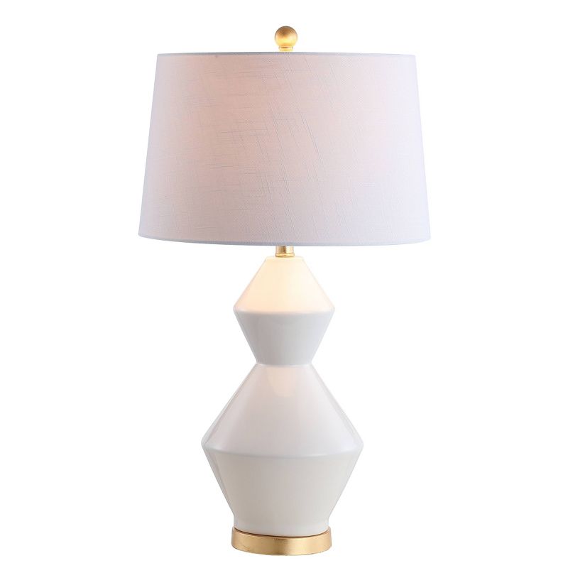 29" Ceramic Alba Geometric Table Lamp (Includes Energy Efficient Light Bulb) - JONATHAN Y, 1 of 8