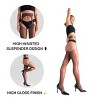 LECHERY Women's Lustrous Silky Shiny Sheer Suspender High-Waisted No Waistband Nylons Pantyhose Tights Stockings (1 Pair) - 2 of 4