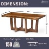 Alaterre Furniture 42" Berkshire Natural Brown Live Edge Coffee Table Solid Wood: Acacia, Non-Toxic Finish, Form Base - 4 of 4