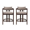 Christopher Knight Home Stowe Upholstered 26" Rubberwood Counter Stool with Footrest (Set of 2) - 2 of 4