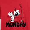 Women's - Peanuts - Lucy Monday Cropped Graphic T-Shirt - 2 of 4