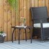 Aghana Digitals Outdoor Coffee Table with Hand-Woven PE Rattan, Tempered Glass Top, Weather & UV - 3 of 4