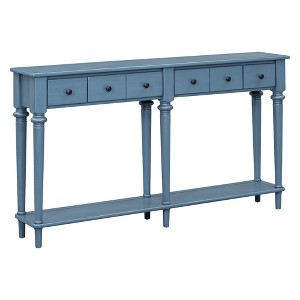 Dexmalle Retro Console Table with Open Shelf and 4 Drawers - 1 of 4