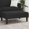 CLIHOME Modern Ottoman Footstool, Velvet Upholstered Pouf Stool for Footrest, Compact Accent Seating for Living Room - 3 of 4