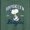 Women's - Peanuts - Brooklyn Beagles Lightweight French Terry Wide Neck Long Sleeve Shirt - 2 of 4