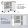 Rolling Kitchen Island Cart, with Wood Desktop, Cabinet and Drawers, Spice Rack, Towel Rack, Wine Rack, for Kitchen, Dining - 3 of 4