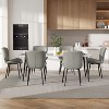 Dining Chairs Set of 2/4/6, Modern Upholstered Pu Leather Kitchen Side Chairs Comfy Backrest - 4 of 4