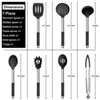 Itopfox 7-Piece Silicone Cooking Utensil Set with Stainless Steel Handles, Heat Resistant for Nonstick Cookware, Includes Ladle, Turner, Spoon\ - 2 of 4