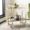 Eliza 2 Tier Bar Cart - BCT8005A - Brass/Glass - Safavieh - 2 of 4