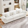 NicBex 119 Inch Velvet Storage Couch,3-Seater Deep Seat Sofa with Fluffy Armrest Pillows for Living Room,Small Space,Office,Apartment - 2 of 4