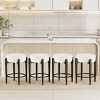 23.6" Mid-Century Modern Upholstered Counter Stool Set of 4, Dining Chairs with Metal Legs for Kitchen Island or Home Bar - The Pop Home - 3 of 4