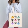 Simply Sage Market Coquette Colorful Pumpkin Chart Canvas Tote - One Size - Natural - 2 of 4