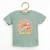 Aloha Christmas Surfing Santa - Toddler Short Sleeve Graphic T-Shirt - 2 of 4