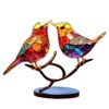Colorful Birds Ornament,Modern Style Tabletop Bird Decoration,Home Decor Gift,Perfect for Living Room Bedroom Office 2pcs - 4 of 4