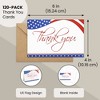 Pipilo Press 120 Pack 4x6-inch Bulk Patriotic Thank You Cards with Envelopes for Veterans Day and 4th of July - 4 of 4