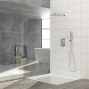 PAGED Modern Dual Shower Head, Ceiling Mount Square Shower System with Rough-in Valve for Bathroom, Restroom - 4 of 4