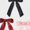 Organza Double Hair Bow Set 3 pk - Wild Fable™ Pink/Red/Black - 3 of 3