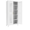 Modern Sideboard Decorative Storage Cabinet, 2 Shapely Doors Cabinet, CENGHU Buffet Cabinet, for Living Room, Kitchen, Bedroom, Hallway, White - 2 of 4