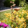 Sullivans 46.25" Graceful Bird Bowl Metal Stake , Brown - 3 of 4
