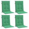 vidaXL Lowback Chair Cushion Set of 4 Green Oxford fabric (100% polyester) - 3 of 4