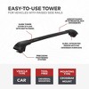 Yakima TimberLine FX SM Single Integrated Crossbar for Raised Rails with Aerodynamic, T Slot JetStream Black Crossbars, Matte Black - 2 of 4