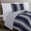 Great Bay Home Stripe Reversible Quilt Set With Shams - 2 of 4