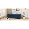 50inOttoman Bench in Textured Fabric, Rectangular Design with Hinged Lid for Seating, Footrest, and Hidden Storage,for Bedroom, or Entryway - 4 of 4