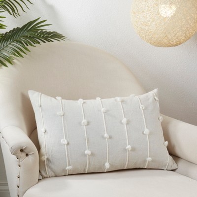 Light Blue Knotted Line Cotton Decorative Pillow Cover