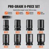 VEVOR 1" Drive Impact Socket Set, 8 Piece Deep Socket Set Metric 27-41mm, 6 Point Cr-Mo Alloy Steel for Auto Repair, Easy-to-Read Size Markings,BLACK - 4 of 4