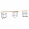 Garden Bench Natural Wood Pine wood Large Durable Garden Bench vidaXL - 2 of 4