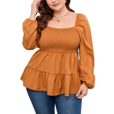 Plus Size Dress Plus Size Womens Square Neck Top
