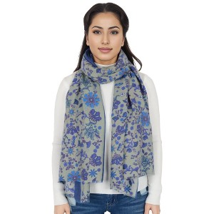 Anna-Kaci Floral Print Scarf Soft Cashmere Feel Shawl Wrap Winter Scarves for Women 74.8 x 25.6 inch - 1 of 4