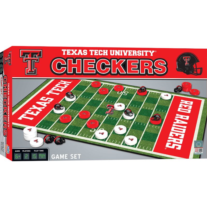 MasterPieces Officially licensed NCAA Texas Tech Red Raiders Checkers Board Game for Families and Kids ages 6 and Up, 2 of 7