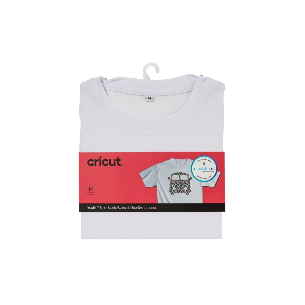 Cricut Kids' Round Neck T-shirt - Medium: Polyester, Unfinished Craft, Cricut Sublimation Shirt, 9.8" Height, 8.5" Width