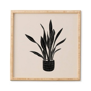 Alisa Galitsyna Snake Plant Framed Wall Art Black/White - Deny Designs - 1 of 2