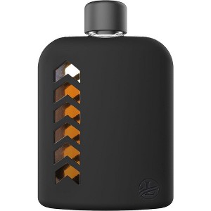 Le'raze Large Drinking Glass Hip Flask Bottle Set - Includes Metal & Plastic Lid with Cork & Silicone Seal, Funnel, Protective Silicone Sleeve, 240ml. - 1 of 4