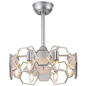 Bella Depot 19" Gold Ceiling Fan with Light and Remote 6-Speed Modern Reversible Fan - 1 of 4