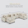 Modular Sectional Sofa, Oversized U Shaped Couch, Convertible Sleeper Sofa, 6 Seat Sofa with Chaise - Morden Fort - 3 of 4